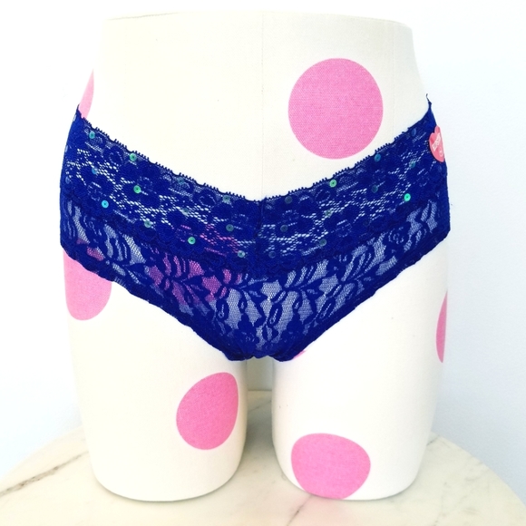 Victoria's Secret PINK Vintage Low Rise Sequin Bling Hipster Cheeky Panty NWT - Picture 2 of 15